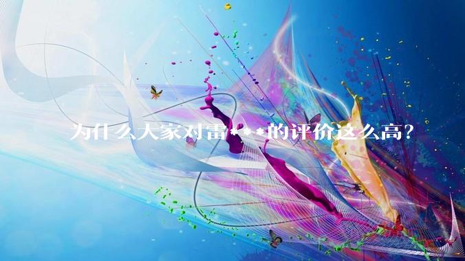 为什么大家对雷***的评价这么高？